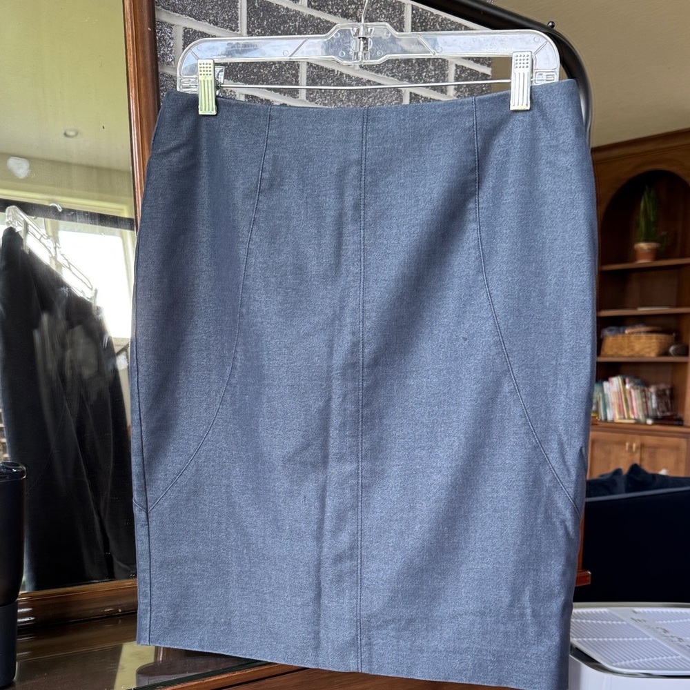 Classic Women's Pencil Skirt in denim Blue color